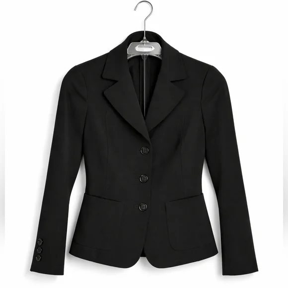 MAX MARA Cady Tailored Blazer Black Jacket Italy Office Business Capsule US 4 S - Picture 2 of 10